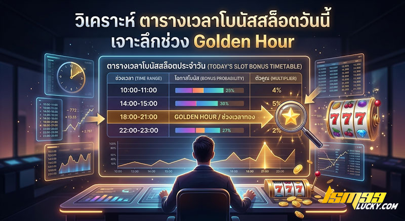 ตารางเวลาโบนัสสล็อตวันนี้