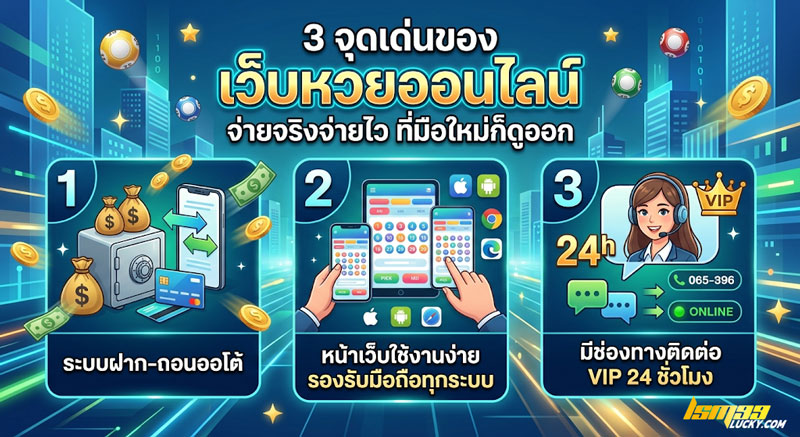 เว็บหวยออนไลน์ จ่ายจริงจ่ายไว