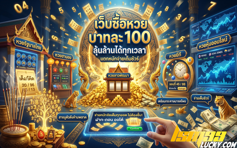 เว็บซื้อหวยบาทละ 100